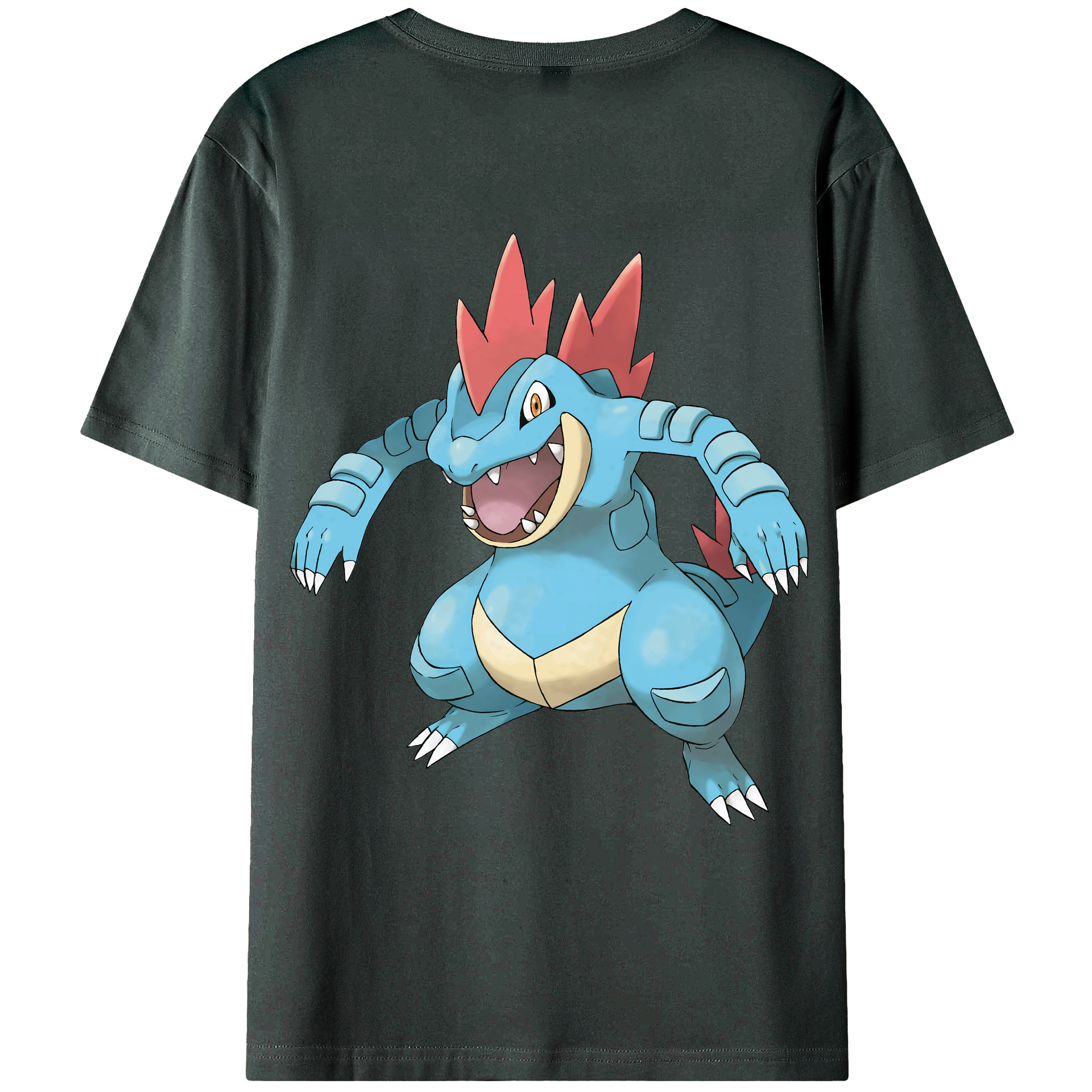 （画像用） ポケットモンスター Pokémon 綿100％ メンズ半袖Tシャツ（バックプリント） 通気性